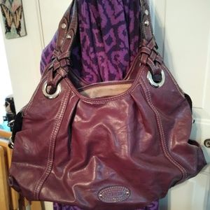 Large Purple Leather Nine West Bag